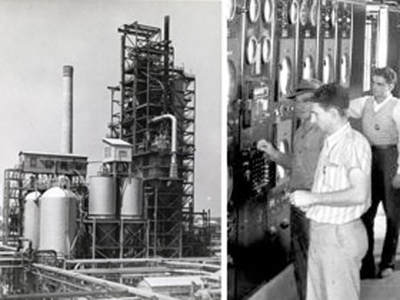 Первая в мире установка флюид-каталитического крекинга, &laquo;Джерси Стандард&raquo;, Луизиана, 1942 г.